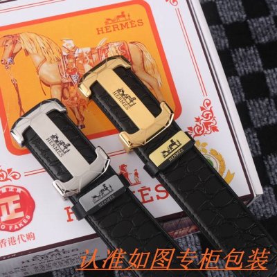 品名：爱马仕 原单 材料：百分百头层牛皮，保证真皮。专柜原单品质、做工精细，送人自用首选 包装： 请认准如图专柜包装，赠送打孔器，银联发票，宽度3.8Cm