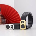 高端不绣钢扣配双面头层原版压花带3.8宽