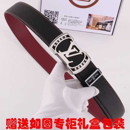 皮带：Lv..路易..原单 腰带：百分百头层牛皮，保证真皮。24K纯钢扣双面可用专柜同等质量， 送人自用首选 包装： 请认准如图专柜包装，赠送打 - 点击图像关闭