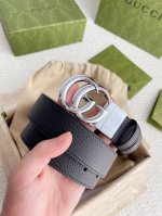 3.5Cm专柜品质双面头层牛皮,可双面使用.旋转双g纯铜五金扣。男女同款