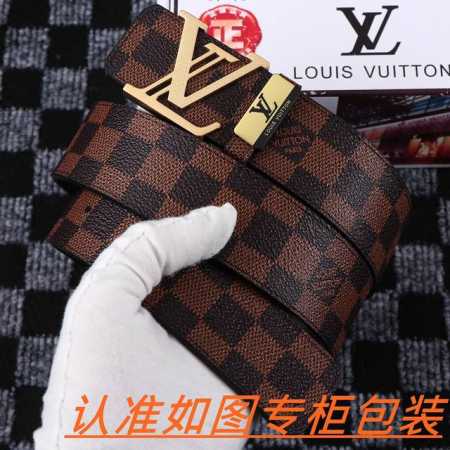 品名：Lv..路易..威登原单 材料：百分百头层牛皮，保证真皮。24K纯钢扣双面可用专柜同等质量， 送人自用首选 包装： 请认准如图专柜包装，赠送打孔器，银联发 - 点击图像关闭