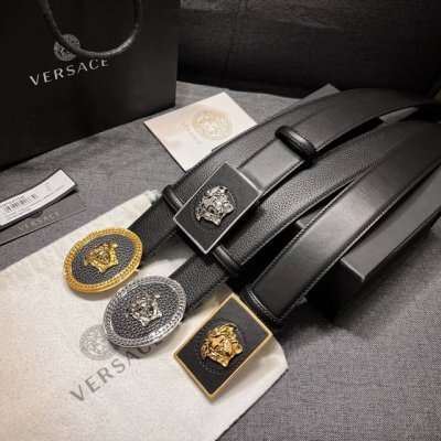 范思哲 宽4.0Cm Versace，此款腰带采用精美的意大利皮革于意大利制造