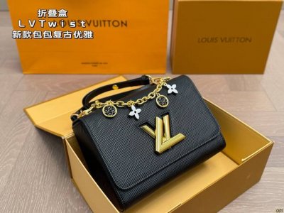 折叠盒 原版五金带Logo Lvtwist新款包包 复古优雅 永远的经典 正式休闲皆可 日常通勤无压力 尺寸：23 16