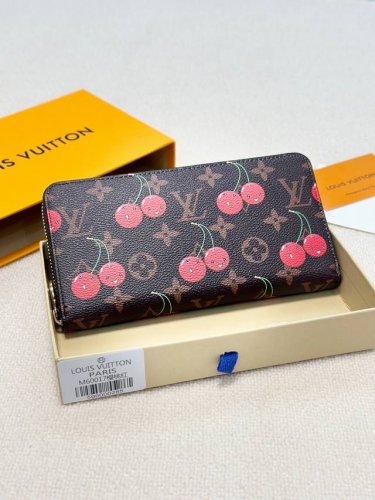 颜色 老花尺寸 19X10型号 60017Lv专柜新款樱桃单拉链钱包 原版品质原版五金配件人手必备。