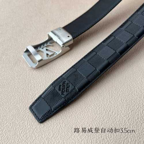 特 品牌：路易威登新款进口小牛皮，手感细腻柔软。搭配纯钢自动精品钢扣，宽度：3.5Cm