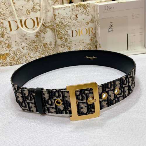 Dior 经典老花腰带 D字扣黄铜五金，5.0Cm 码数75、80、85