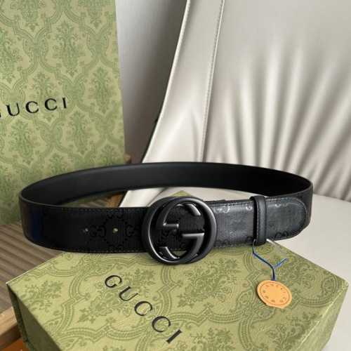 G U C C I 顶级品质 经典款男女通用腰带 双面原厂小牛皮 精致新品搭扣 顶级