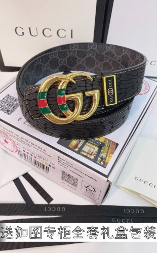 皮带：古奇.Gu...Cci原单 腰带：百分百头层牛皮，保证真皮。24K纯钢扣双面可用专柜同等质量， 送人自用首选 包装： 请认准如图专柜包装，赠送打孔器，银联