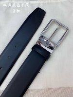 特 Montblanc万宝龙 宽3.5Cm 采用头层牛皮 精品针式扣头 自由裁剪商务休闲皮带