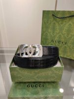 古奇男士自动腰带- 宽度34Mm 精品钢扣 精工打造 手感柔软 长短可以裁剪