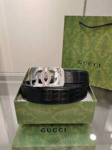 古奇男士自动腰带- 宽度34Mm 精品钢扣 精工打造 手感柔软 长短可以裁剪