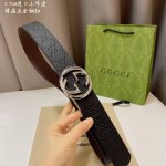 Gucc 1 宽度3.7Cm 可以双面使用 旋转五金即可替用腰带颜色 双面进口牛皮 手感极致完美 走线工整 可自行裁剪 简单大方