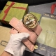 古奇 宽4.0Cm 新款 原单 每一季，品牌标识都会吐故纳新，于经典之中融入新意。在这款绗缝皮革腰带上，经典Gg标识以亮眼之姿生动呈现，与双G造型配件相得益彰。