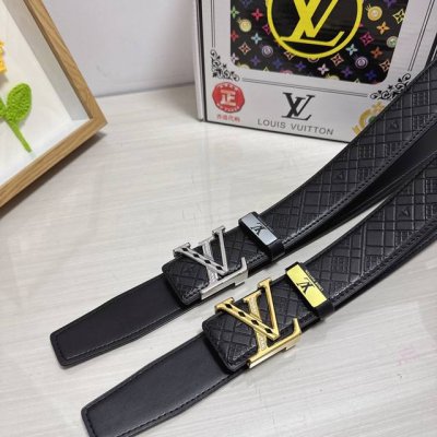 品名：Lv..路易..威登 材质：原单牛皮腰带 百分百头层牛皮腰带保证真皮，24K纯钢扣，专柜原单品质、做工精细，时尚大牌，送人自用首选 包装： 请认准如图专柜