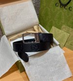 G家顶級品质 原版復刻出品 寬度3.5 於經典之中融入新意 带身进口荔枝纹压有双G标识 原厂牛皮底 搭配方形镂空字母扣 对版专柜 顶级