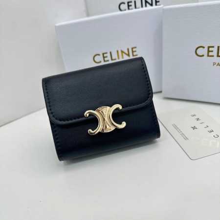 Celine 16332颜色 多色可选尺寸 11*10*5新款凯旋门2 件套，Celine短式钱包非常炫美的一个系列，专柜同步，采用头层牛皮，精致时尚！ - 点击图像关闭
