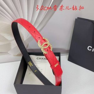 3.0Cm香奈儿腰带，双面头层牛皮，长度：.75.80.85.90.95.100.欧，满钻五金铜扣原版开模定制庆祝]