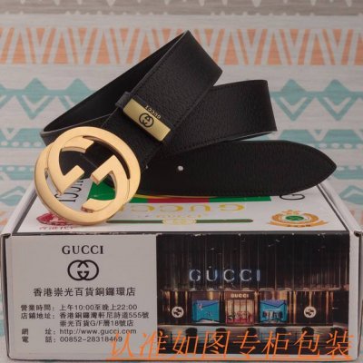 腰带皮带：古奇原单牛皮腰带 男款皮带：材质百分百头层牛皮腰带保证真皮皮带，专柜原单品质、做工精细，时尚大牌，送人自用首选包装： 请认准如图专柜包装赠送打孔器手提