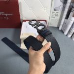 菲拉格慕 Nfc 专柜经典雕刻字母喷砂扣 搭配经典荔枝纹带身 原单品质男女通用款3.5Cm 支持芯片扫码跳官网首页 精心制做 高端大气