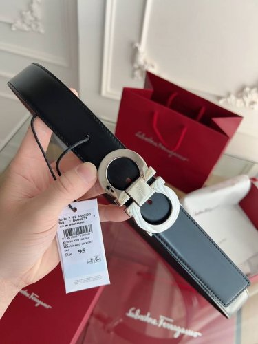 特P160 9 Ferragamo.菲拉格慕 全套包装包装 宽度3.5Cm 高级定制款男士皮带 双面进口牛皮 可双面使用 自行选择搭配 真材实料 很有质感 时尚