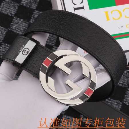 品名：古奇皮带Gu...Cci原单腰带 材料：百分百头层牛皮腰带，保证真皮皮带，专柜原单品质、做工精细，送人自用首选 包装： 请认准如图专柜包装，赠送打孔器，银 - 点击图像关闭