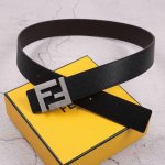 p200 fendi〈芬迪〉专柜同款 宽4.0Cm 双面头发层牛皮制成 搭配经典Ff钢扣 男士皮带 潮流时尚 休闲百搭 品质保证