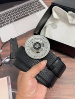 特 范思哲宽4.0，进口热压纹路头层牛皮饰以人头T铜扣，811188