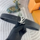 lv 特种皮腰带系列 ，原厂五金精品不锈钢扣，手感柔软舒适 宽3.8Cm。