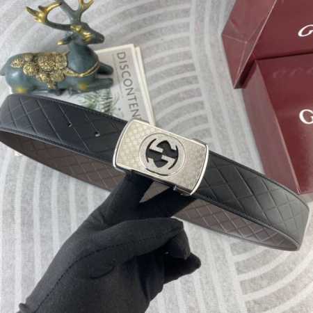 古奇 特种皮腰带系列 ，原厂五金精品不锈钢扣，手感柔软舒适 宽3.8Cm。 - 点击图像关闭