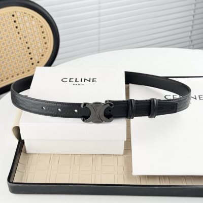 特 -Celin E新品立体浮标针扣女士腰带 意大利进口小牛皮 搭铜扣 宽度2.5