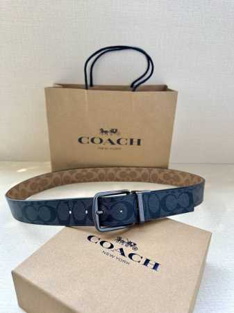 3.7Cm 宽 Coach 这款双面腰带采用运动小牛皮制作，配有经典标志带扣，一款产品，两种外观。其合身度可个性定制，可用剪刀进行剪裁。 Saz D45 Smm - 点击图像关闭