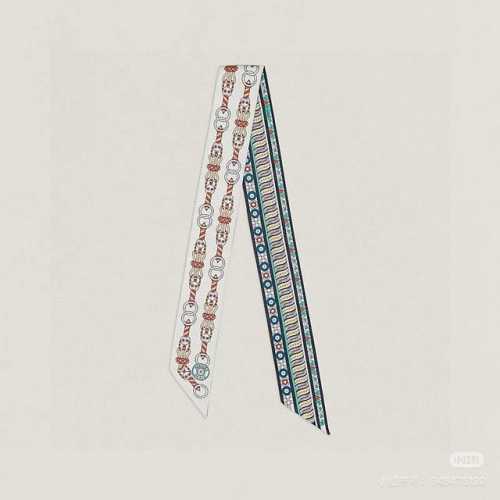 Hermes Twilly“Harnais En Rosace” 爱马仕Hermes Harnais En Rosace Twilly小丝巾 Twilly小丝巾