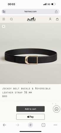 特 Jockey Belt Buckle & Reversible Leather Strap 38Mm - 点击图像关闭
