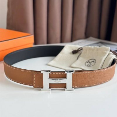 特 Hermes-爱马仕 原单品质腰带手工品质进口精选优质皮，搭配精钢金属挂扣 经典平头款式 双面可用 进口Togo皮带身 宽度：3.8Cm 工艺细节处理到位，