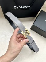 特 宽度3.0Cm Chanel 香奈儿两面原版碰纹牛皮搭配金 银色精品五金配件！