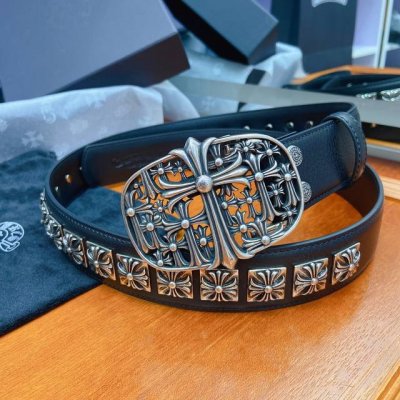 克罗心 墓葬精品皮带〔可拆卸款〕，纯铜镀银五金搭配进口皮上装饰方形十字花腰带，酷炫十足。宽度3.8Cm