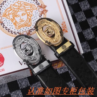 品名：范思哲 原单 材料：百分百头层牛皮，保证真皮。专柜原单品质、做工精细，送人自用首选 包装： 请认准如图专柜包装，赠送打孔器，银联发票，宽度3.8Cm