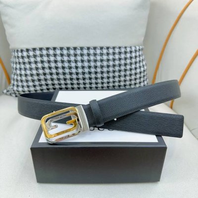 特 品牌：古奇 进口小牛皮，手感细腻柔软。搭配纯钢精品扣，板扣男士必备！宽度：3.5Cm