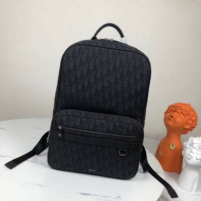 市场最高版本，欢迎对比 野生动物园背包 黑灰色和黑色Dior Oblique提花 产品编号:1Esba175Yky_H27E 拥有现代魅力的优雅简约轮廓的Saf