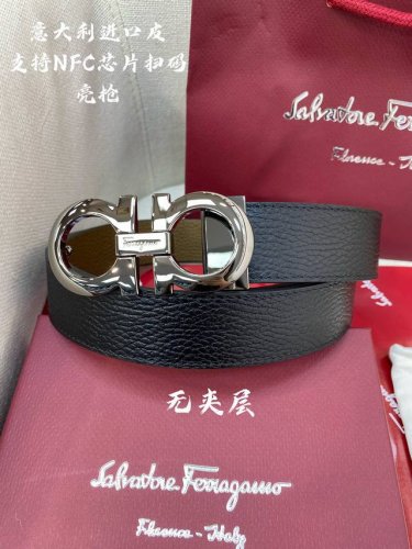 无夹层原厂皮 Ferragamo菲拉格慕 Nfc芯片扫码款 正品尺寸3.5Cm意大利原厂皮