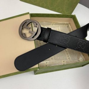 G家宽度4Cm意大利进口皮料 皮料，专柜新款浮雕冲孔压花，搭配复古双G扣，时尚百搭款！顶级 原单140