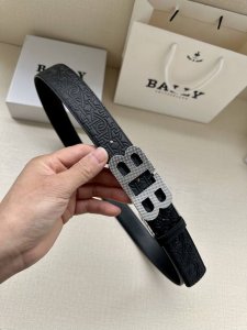 特P200 Bally(巴利) 专柜新款 男士休闲布配皮双用腰带 宽3.4Cm这款头层牛皮压花