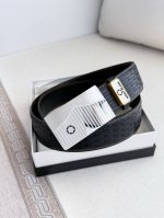 品名：万宝龙.Montblanc原单 腰带 皮带 型号：挂扣，原版新款纯钢材质挂扣，双面头层牛皮实物拍摄， 材料：百分百头层牛皮，保证真皮。专柜同等质量，双面头