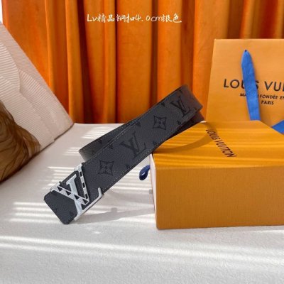 特 路易威登 4.0Mm 男款 双面原厂皮 精品专柜扣头 休闲百搭 高端品质 专柜同款