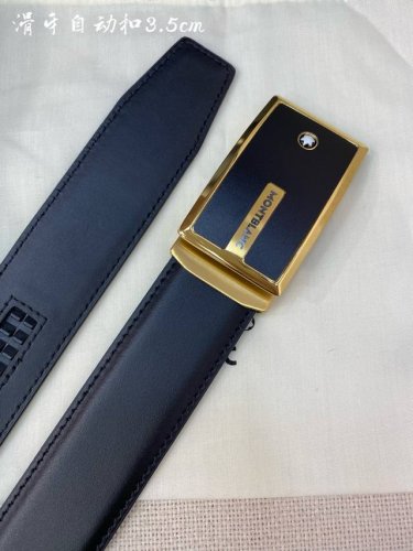 特 万宝龙男士自动腰带- 宽度34Mm 316精品钢扣 精工打造 手感柔软 可以裁剪