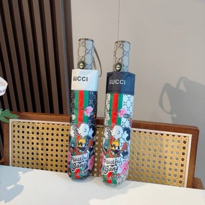 Gucci 古奇 新款 三折自动折叠晴雨伞 选用台湾进口Uv防紫外线伞布 原单代工级品质