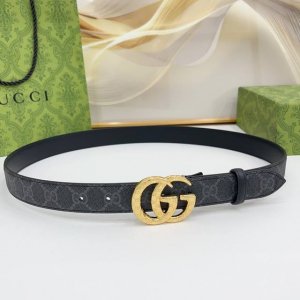 Gucci 3.0 新款Cc压花铜扣，经典防水布料配头层牛皮底，时尚百搭，商务休闲！