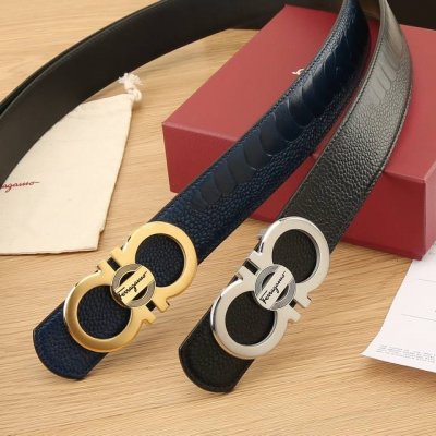 特 菲拉格慕Ferragamo3.8宽精品不锈钢钢扣挂扣，搭配意大利双面进口头层牛皮，可自行选择搭配，全套包装，精品版扣系列