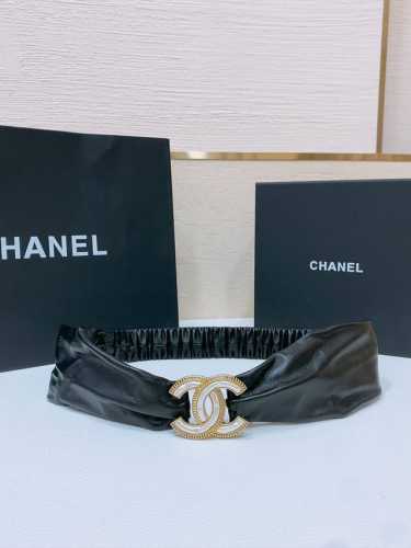 Chanel 光面Cc黄铜搭扣. 羊皮弹力腰带 弹性极好 3.0Mm精品 手感柔软 码数含扣70、75、80、85、90