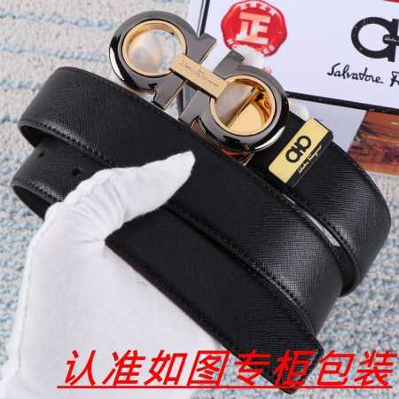 品名：菲拉格木原单 材料：百分百头层牛皮，保证真皮。24K纯钢扣双面可用专柜同等质量， 送人自用首选 包装： 请认准如图专柜包装，赠送打孔器，银 - 点击图像关闭